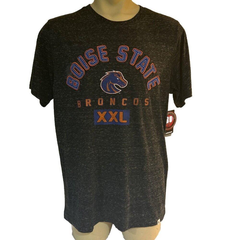 NEW Boise State University BSU Broncos Colosseum Gray SS Tee T Shirt Men's L